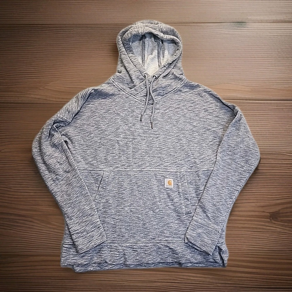Women's Carhartt Newberry Heather Gray Lightweight Hoodie Work Sweatshirt‎ Sz S